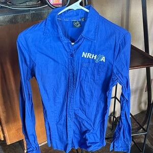 Cruel Girl Royal Blue Western Button Down Shirt